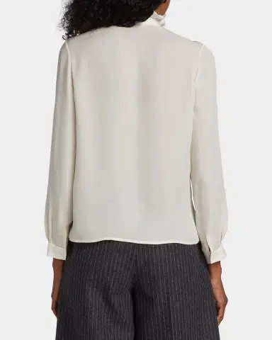 Nili Lotan Lily Ruffle-Embellished Silk Blouse | Thumbnail 7