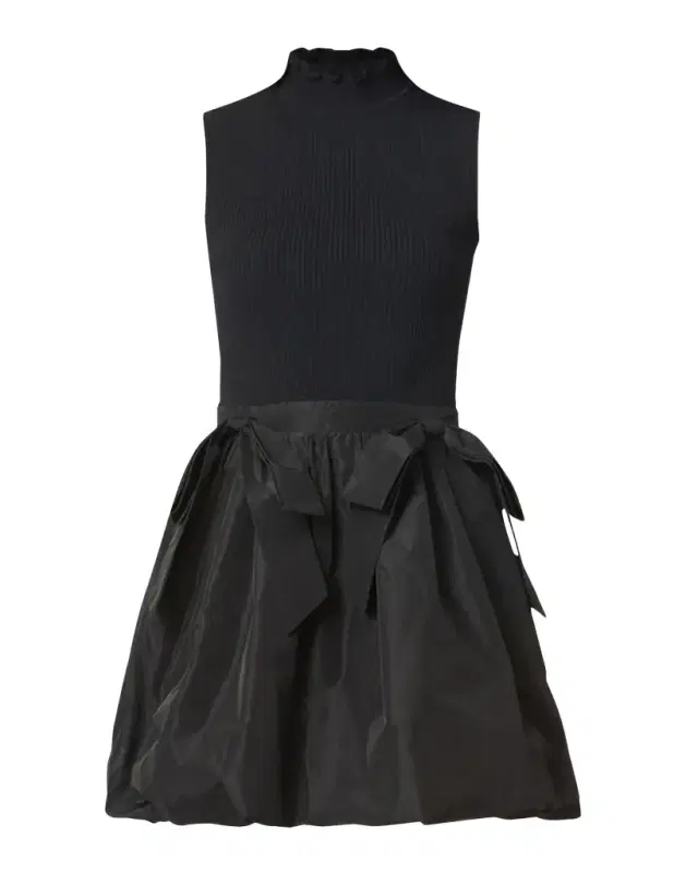 Shoshanna Brandy Mixed Media Bubble Mini Dress