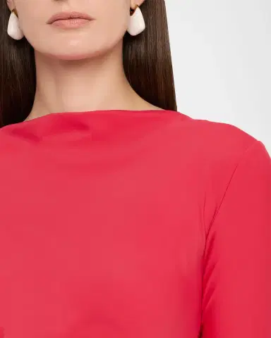 LAPOINTE Matte Jersey Long-Sleeve Ruched Gown | Thumbnail 5 LAPOINTE Matte Jersey Long-Sleeve Ruched Gown | Thumbnail 5