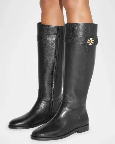 Tory Burch Turnlock Leather Knee-High Riding Boots | Thumbnail 2 Tory Burch Turnlock Leather Knee-High Riding Boots | Thumbnail 2