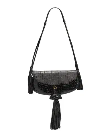 Ulla Johnson Paloma Tassel Croc-Embossed Leather Convertible Shoulder Bag | Thumbnail 1 Ulla Johnson Paloma Tassel Croc-Embossed Leather Convertible Shoulder Bag | Thumbnail 1