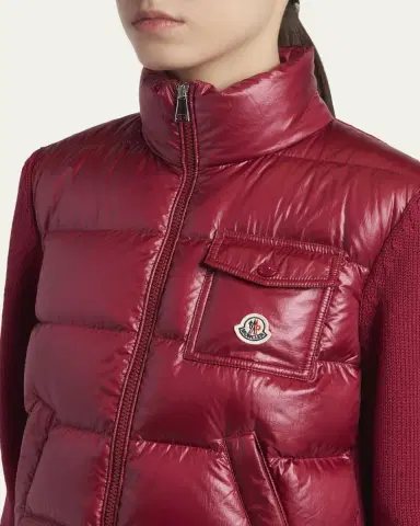 Moncler Padded Zip-Up Wool Cardigan | Thumbnail 5 Moncler Padded Zip-Up Wool Cardigan | Thumbnail 5