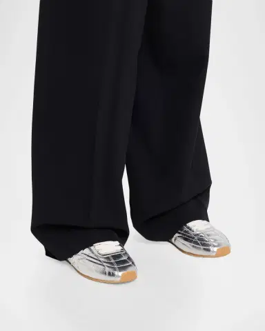 AMIRI Pacific Football Slim Quilted Metallic Leather Sneakers | Thumbnail 2 AMIRI Pacific Football Slim Quilted Metallic Leather Sneakers | Thumbnail 2