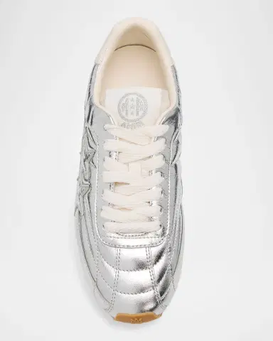 AMIRI Pacific Football Slim Quilted Metallic Leather Sneakers | Thumbnail 5 AMIRI Pacific Football Slim Quilted Metallic Leather Sneakers | Thumbnail 5