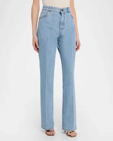 Balmain High-Waisted Flared Denim Jeans | Thumbnail 4