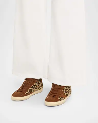 Golden Goose Ball Star Leopard Calf Hair and Suede Low-Top Sneakers | Thumbnail 2 Golden Goose Ball Star Leopard Calf Hair and Suede Low-Top Sneakers | Thumbnail 2