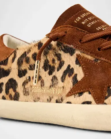 Golden Goose Ball Star Leopard Calf Hair and Suede Low-Top Sneakers | Thumbnail 6 Golden Goose Ball Star Leopard Calf Hair and Suede Low-Top Sneakers | Thumbnail 6