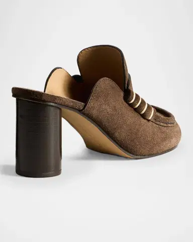 JW Anderson 70mm Suede Loafer Mules | Thumbnail 5 JW Anderson 70mm Suede Loafer Mules | Thumbnail 5