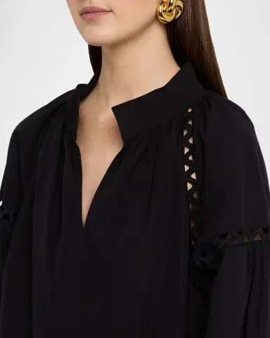 Lafayette 148 New York Soutache-Inset Cotton Poplin Dress | Thumbnail 5 Lafayette 148 New York Soutache-Inset Cotton Poplin Dress | Thumbnail 5