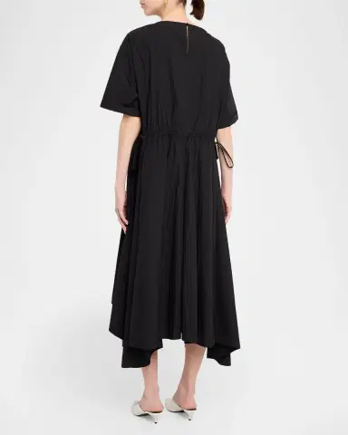 Lafayette 148 New York Drawstring Cotton Midi Dress | Thumbnail 7 Lafayette 148 New York Drawstring Cotton Midi Dress | Thumbnail 7