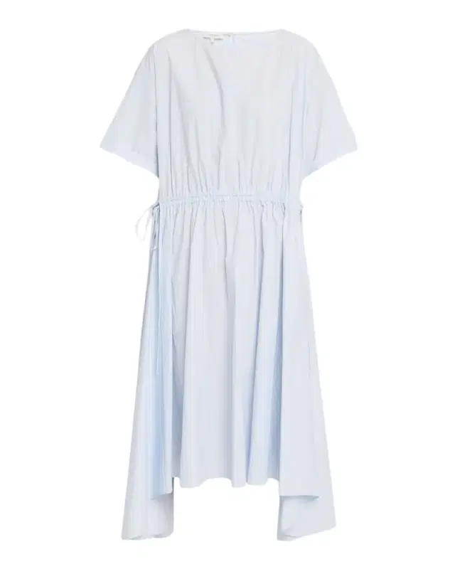 Drawstring Cotton Midi Dress