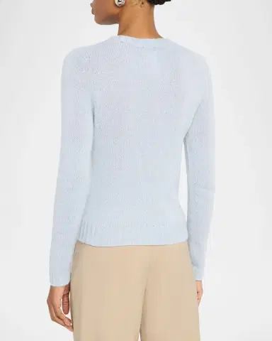 Fabiana Filippi Crewneck Shimmer Knit Sweater | Thumbnail 3 Fabiana Filippi Crewneck Shimmer Knit Sweater | Thumbnail 3