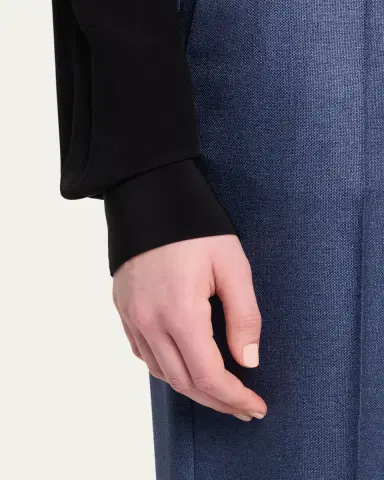 Giorgio Armani Silk Straight-Leg Ankle Slit Trousers | Thumbnail 5 Giorgio Armani Silk Straight-Leg Ankle Slit Trousers | Thumbnail 5