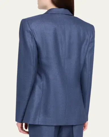 Giorgio Armani Single-Breasted Silk Blazer Jacket | Thumbnail 3 Giorgio Armani Single-Breasted Silk Blazer Jacket | Thumbnail 3