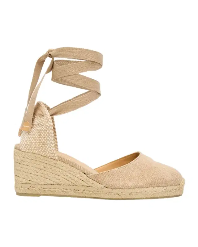 Castaner Carina Canvas Ankle-Tie Wedge Espadrilles
