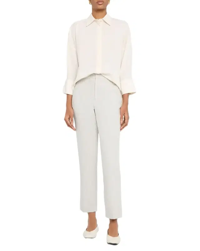 FABIANA FILIPPI Sheer Inset Stretch Wool-Blend Shirt