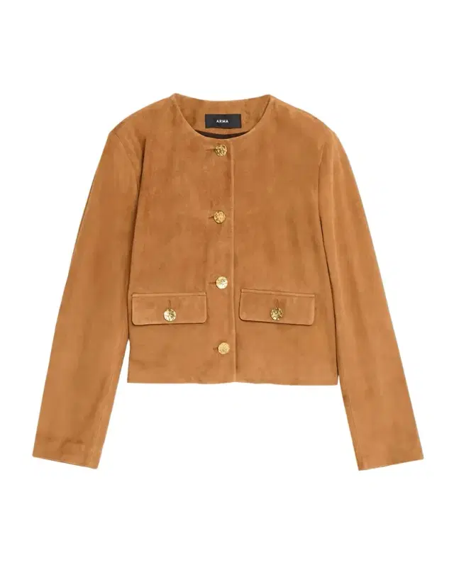 Lorenne Cropped Goat Suede Jacket