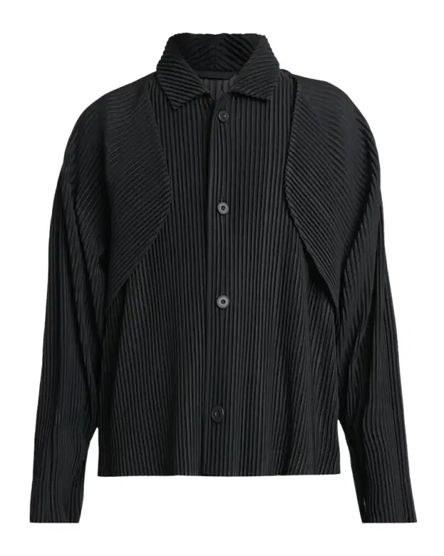 Homme Plisse Issey Miyake Men 's Pleated Button-Down Shirt