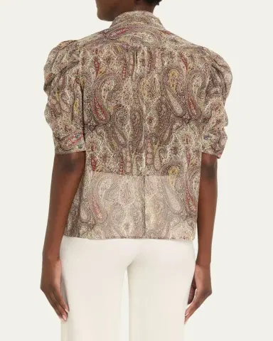 Frame The Paisley Gillian Blouse | Thumbnail 3 Frame The Paisley Gillian Blouse | Thumbnail 3