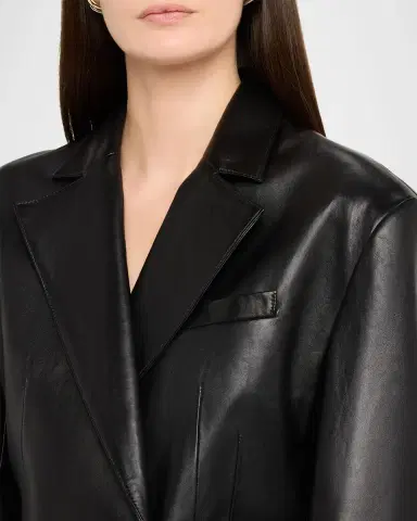 ARMA Lydia Single-Breasted Lambskin Leather Jacket | Thumbnail 5 ARMA Lydia Single-Breasted Lambskin Leather Jacket | Thumbnail 5