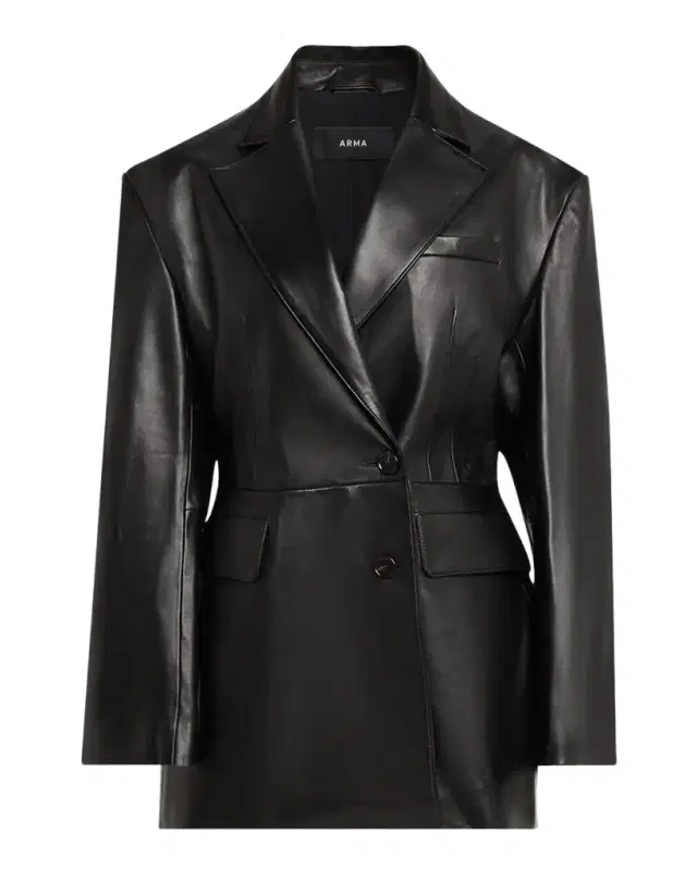 Arma Lydia Single-Breasted Lambskin Leather Jacket