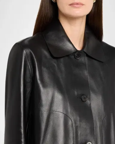 ARMA Emy Cropped Lambskin Leather Jacket | Thumbnail 5 ARMA Emy Cropped Lambskin Leather Jacket | Thumbnail 5