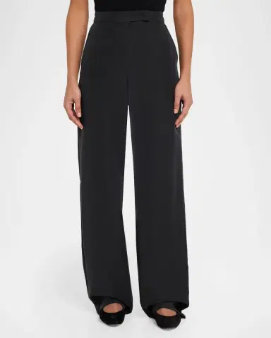 Emporio Armani Relaxed Cupro Trousers | Thumbnail 3 Emporio Armani Relaxed Cupro Trousers | Thumbnail 3