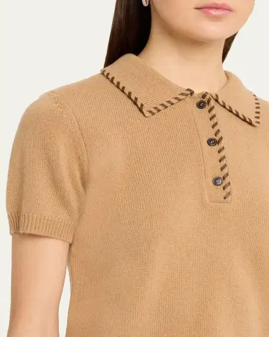 Frame The Leather Stitch Polo Sweater | Thumbnail 5 Frame The Leather Stitch Polo Sweater | Thumbnail 5