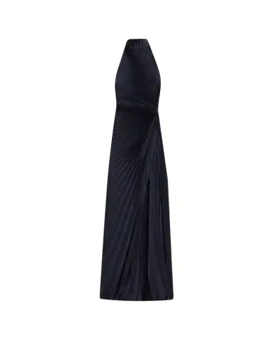 A.L.C. Romy High-Neck Pleated Satin Gown | Thumbnail 1 A.L.C. Romy High-Neck Pleated Satin Gown | Thumbnail 1