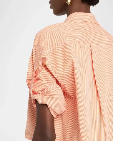 A.L.C. Maude Striped Cropped Shirt | Thumbnail 5 A.L.C. Maude Striped Cropped Shirt | Thumbnail 5