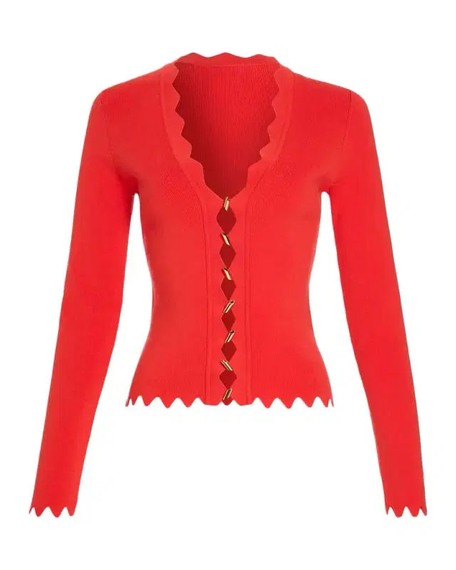 Emma Ribbed Knit V-Neck Cardigan
