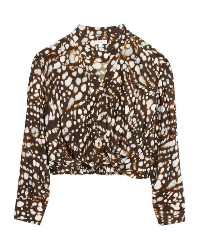 Luca Twist-Hem Cropped Top