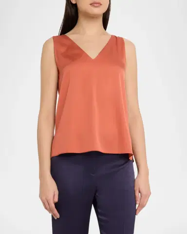 Ungaro Aliza Sleeveless Satin Blouse | Thumbnail 8 Ungaro Aliza Sleeveless Satin Blouse | Thumbnail 8