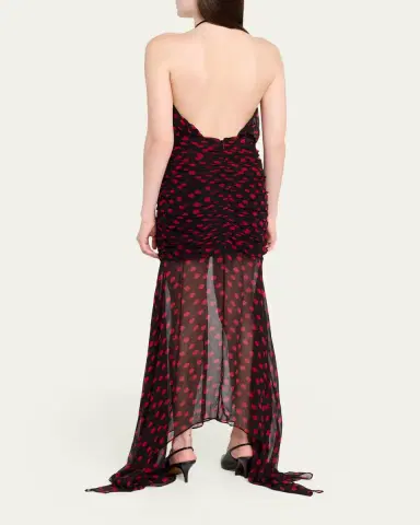Ronny Kobo Lovisa Polka Dot Halter Dress | Thumbnail 3