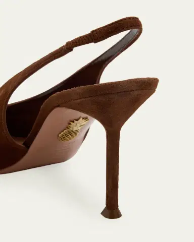Aquazzura 85mm Voltaire Suede Slingback Pumps | Thumbnail 3
