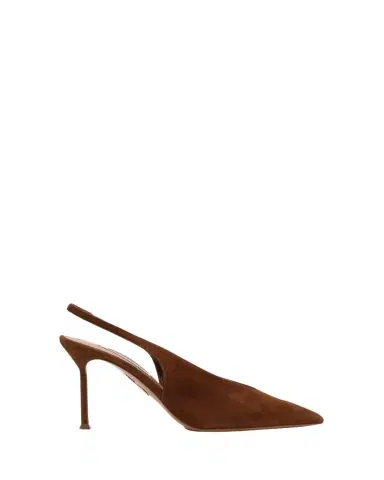 Aquazzura 85mm Voltaire Suede Slingback Pumps | Thumbnail 1