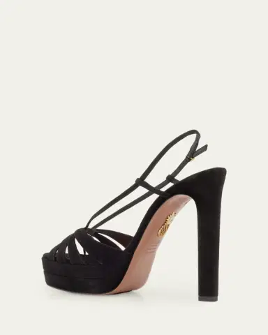 Aquazzura 130mm Aimee Suede Platform Sandals | Thumbnail 4