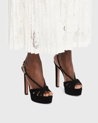 Aquazzura 130mm Aimee Suede Platform Sandals | Thumbnail 6