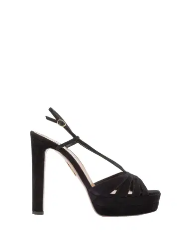 Aquazzura 130mm Aimee Suede Platform Sandals | Thumbnail 1