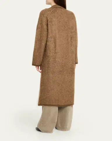 Guest in Residence Grizzly Herringbone Cashmere Double-Breasted Coat | Thumbnail 3 Guest in Residence Grizzly Herringbone Cashmere Double-Breasted Coat | Thumbnail 3