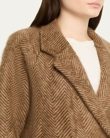 Guest in Residence Grizzly Herringbone Cashmere Double-Breasted Coat | Thumbnail 5 Guest in Residence Grizzly Herringbone Cashmere Double-Breasted Coat | Thumbnail 5
