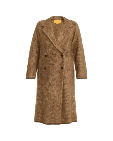 Guest in Residence Grizzly Herringbone Cashmere Double-Breasted Coat | Thumbnail 1 Guest in Residence Grizzly Herringbone Cashmere Double-Breasted Coat | Thumbnail 1