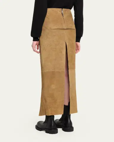 Rick Owens Sliced Suede Maxi Skirt | Thumbnail 3 Rick Owens Sliced Suede Maxi Skirt | Thumbnail 3