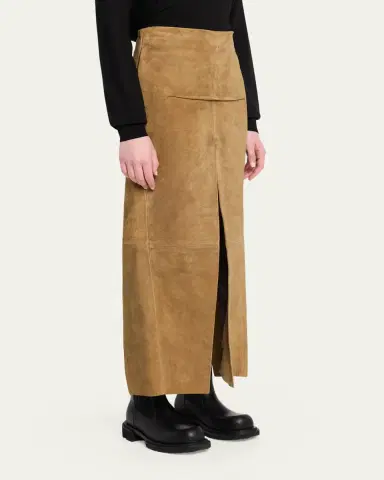 Rick Owens Sliced Suede Maxi Skirt | Thumbnail 4 Rick Owens Sliced Suede Maxi Skirt | Thumbnail 4