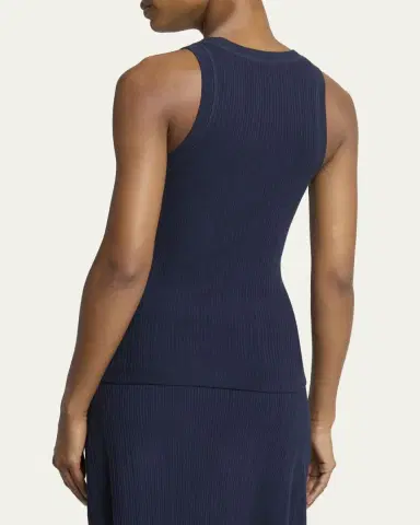 Victoria Beckham Cotton Ribbed Tank Top | Thumbnail 3