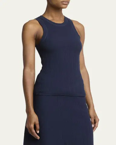 Victoria Beckham Cotton Ribbed Tank Top | Thumbnail 4