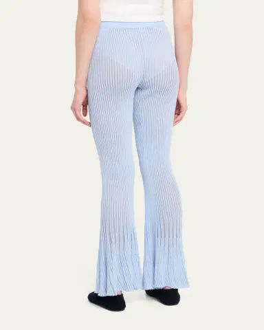 Ronny Kobo Dallas Sheer Rib Knit Pants | Thumbnail 3