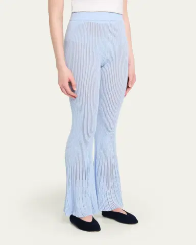 Ronny Kobo Dallas Sheer Rib Knit Pants | Thumbnail 4