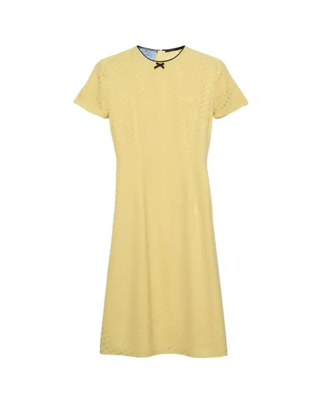 Polka-Dot Silk Midi Dress