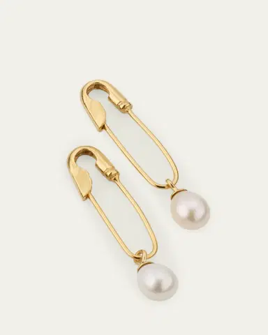 Beatriz Palacios Freshwater Pearl Safety Pin Earrings | Thumbnail 3 Beatriz Palacios Freshwater Pearl Safety Pin Earrings | Thumbnail 3
